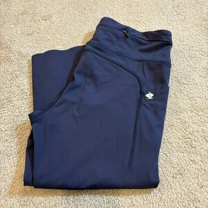 Rabbit Women's Navy Blue Athletic Capri Leggings Cropped Pants Sz Medium Workout